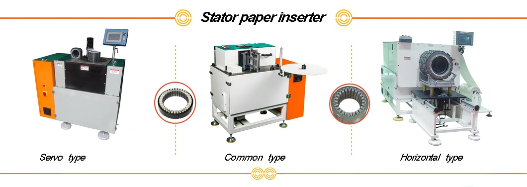 Inserção de papel na ranhura para estatores de motores CA trifásicos simples 1