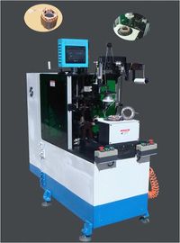Double end stator lacer with servo index and knot tying system.